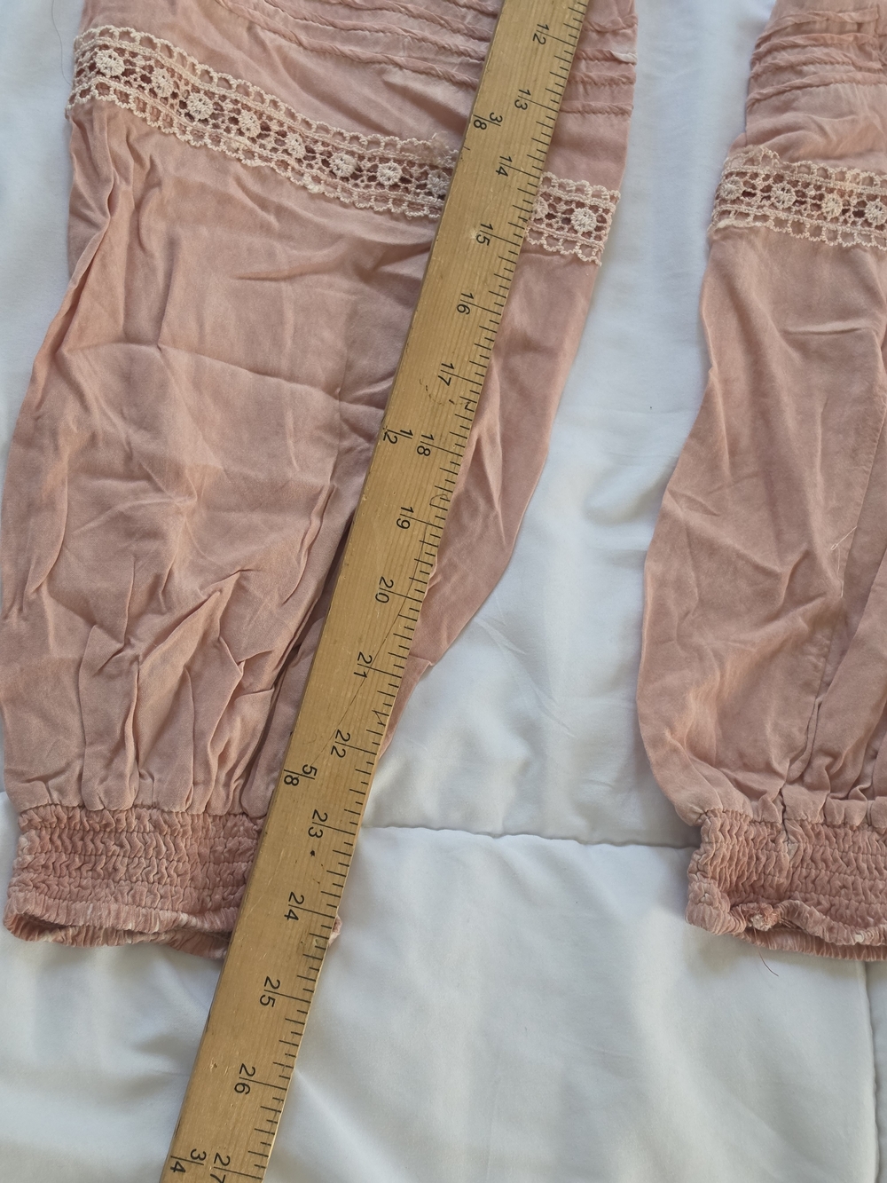 Surf Gypsy Peach Crochet-Trim Beach Coverup Pants - Picture 6 of 7